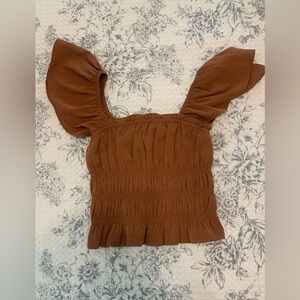 Abercrombie ruched crop top. Worn once and in perfect condition! Size small
